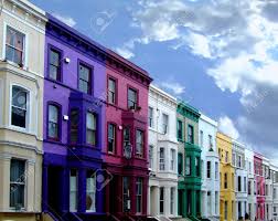 Multi Color Residental Buildings In A Row London United Kingdom Trip