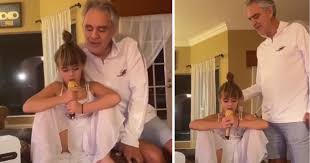 Andrea bocelli (center) and his son, matteo, attend the u.k. Andrea Bocelli Sings The Sweetest Duet With His Daughter Virginia
