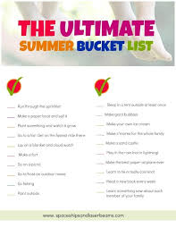 Free Printable The Ultimate Summer Bucket List Spaceships And Laser Beams Cocuk Aktiviteleri