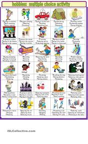 Hobbies And Pastimes Multiple Choice Activities Free Time Activities Hobbies English Lessons