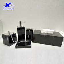 This marble accessory is so chic and perfect for everyday wear. Black Marble Bath Accessories Sets Black Marble Soap Dispenser Supplier Hotel Marble Bath Accessory Sets