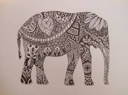 Pin By Andrea Christian On Artsy Elephant Tattoos Elephant Drawing Zentangle Patterns
