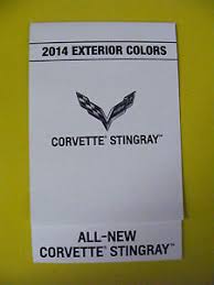 Details About 2014 Chevrolet Corvette Stingray Dealership Exterior Color Chart New
