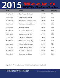 Nfl week 3 picks and predictions: Nfl Week 9 Schedule Nfl Nfl Weekly Schedule Nfl Week 1