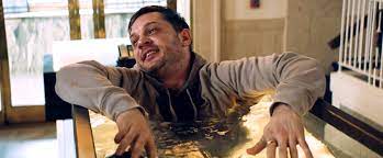 In Venom (2018), Tom Hardy improvised the funny moment where Eddie Brock  climbs into the lobster tank. It originally wasn't in the script, but when  he saw the tank on set, he