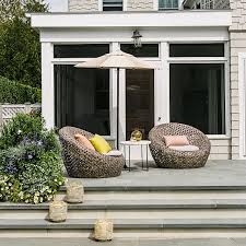 We offer a variety of patio conversation sets that work beautifully in smaller spaces. Montauk Outdoor Nest Chair Antique Palm