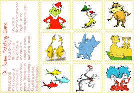 Dr Seuss Matching Game Carissa Miss Seuss Classroom Dr Seuss Activities Dr Seuss Day