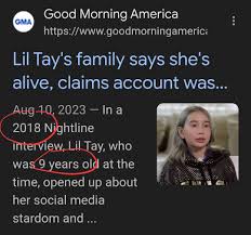 Lil Tays IG account seemingly managed by her brother is holding a  countdown until her 18th birthday : rFauxmoi