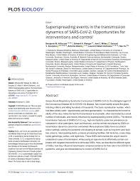 We did not find results for: Pdf Superspreading Events In The Transmission Dynamics Of Sars Cov 2 Opportunities For Interventions And Control