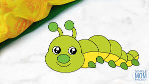 Free printable caterpillar coloring pages for kids by best coloring pages august 13th 2013 caterpillars are larval forms of butterflies and moths that can often be spotted in gardens or around leafy vegetations in other loc Free Printable Caterpillar Craft Template Simple Mom Project