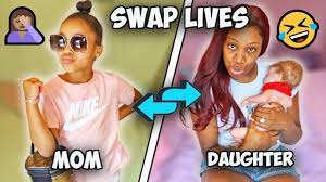 SWAPPING LIVES with my MOM for 24 HOURS - YouTube