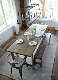 Easy Way To Grey Furniture Without Refinishing It Ana White Woodworking Projects Dining Table With Bench Farmhouse Dining Table Farmhouse Table Plans