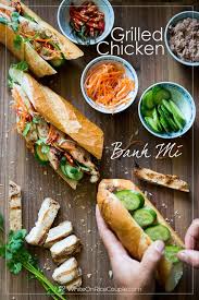 Vietnamese Grilled Chicken Banh Mi Recipe Easy White On Rice Couple Healthy Sandwich Recipes Recipes Banh Mi Sandwich