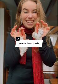 I made Christmas ornaments entirely from trash (filling diy holiday decor  with textile waste is truly what Christmas is all about) 🌿 #zerowaste  #zerowastelife #zerowastediy #christmasdiy #crafty