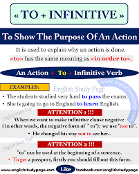 Learn more about its correct usage and expand your writing capabilities. Using To Infinitive To Show The Purpose In English English Study Page