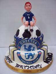 Football Birthday Cake For 18 Year Old Boy Chelsea Cake Soccer Birthday Cakes Football Birthday Cake Cake Design For Men