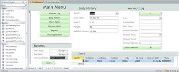 Fitness Workout Membership Access Database Templates And Samples Access Database Best Templates Inventory Management Templates