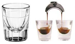 The shot glass used to serve this measure of the drink is usually squat and wide. 2 Ounce Shot Glass