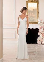 Sheath Wedding Gown With Satin Fabric And Thin Straps Dress 6705 By Stella York Wedding Dresses York Wedding Dress Stella York Wedding Dress