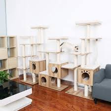 Wood Cat Tree No Carpet No Problem Cool Cat Tree Plans Wood Cat Wooden Cat Tree Cat Tree Plans