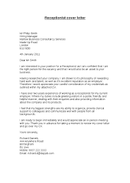 I am looking forward to discussing this position with you in more detail. Law Office Receptionist Cover Letter October 2021