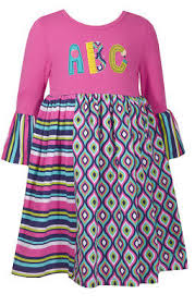Bonnie Jean Toddler Girls Back To School Fall Abc Dress 2t 3t 4t New Ebay