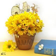 Winnie The Pooh Honey Pot Centerpiece Winnie The Pooh Honey Baby Shower Flowers Bee Baby Shower