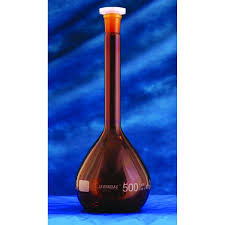 Balao Volumetrico De Vidro Ambar Classe A Glasslab