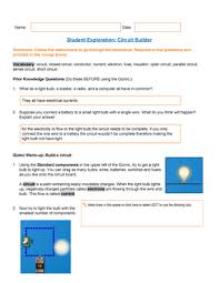 Maybe you would like to learn more about one of these? Jake Addy 4c Circuit Builder Gizmo Student Exploration Circuit Builder Studocu
