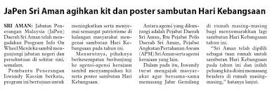 Go environmentally friendly farming ! Utusan Borneo Sarawak 20 8 2020 Khamis M S Japen Sri Aman Agihkan Kit Dan Poster Sambutan Hari Kebangsaan Jabatan Penerangan Malaysia