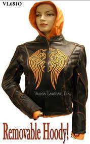 Ladies Leather Jacket With Orange Embroidery Removable Sweatshirt Leather Jackets Women Leather Women Jackets