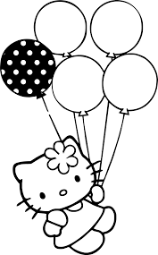 It's high quality and easy to use. Download Hello Kitty Con Globitos Logo Black And White Hello Kitty With Balloon Png Image With No Background Pngkey Com