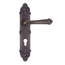 Black Plated Interior Door Locks Antique Zinc Handle Metal Front Door Handles Locks Set Brass Classic Handle Locks Hom Door Handles Metal Door Metal Front Door