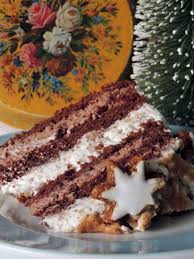 Festtagstorten Blog Hop Schokoladige Zimtstern Birnen Torte Festtagstorten Torten Lebensmittel Essen