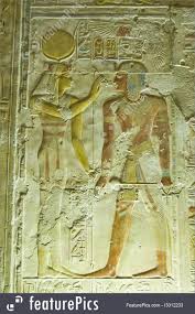 Picture Of Hathor And Seti Bas Relief