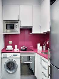 Here's a creative storage for small spaces, specifically for the kitchen! Combo Washer Dryer Fit Into Tiny Kitchen Small Apartment Kitchen Small Space Kitchen Kitchen Design Small