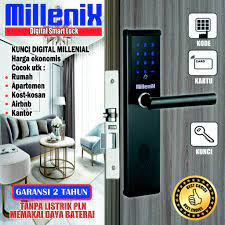 14 rekomendasi harga kunci pintu rumah terbaik 2020. Kunci Pintu Digital Smart Lock Millenix Mx 2020 Black Kode Kartu Kunci Shopee Indonesia