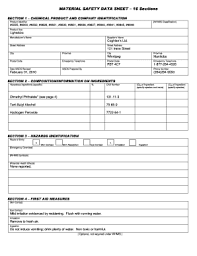 0161 633 3952 emergency contact: Fillable Online Material Safety Data Sheet 16 Sections Section 1 Chemical Product And Company Identification Product Identifier Whmis Classification 0225 9200 9202 9820 9821 9830 9831 9836 9837 9840 9841 9845 9848 Product Use