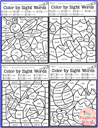 There Are 20 Pages Of Color By Sight Words Worksheets In Spring Color By Code Sight Words First Grad First Grade Crafts First Grade Art First Grade Sight Words