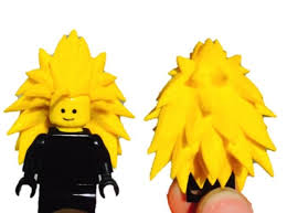 Custom Goku Ssj3 Inspired Hair For Lego By Nirvager On Shapeways Lego Dragon Dragon Ball Dragon Ball Z