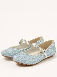 Monsoon Girls Mixed Glitter Ballerina Shoes Blue Very Co Uk