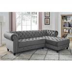 NOVA Nordic Red Velvet Chesterfield Juego de sofás seccionales Sofá de  esquina tapizado en forma de L para muebles de sala de estar