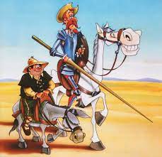 ˈsantʃo ˈpanθa) is a fictional character in the novel don quixote written by spanish author don miguel de cervantes saavedra in 1605. Don Quijote De La Mancha Und Sancho Panza Lose Puzzlespiele Kostenlos Auf Puzzle Factory