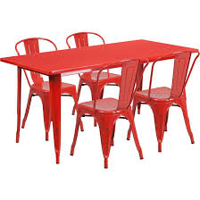 31.5'' x 63'' rectangular red metal