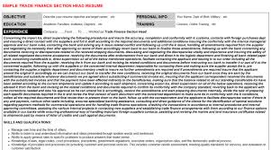 Advance & direct payment under rbi regulations. Trade Finance Section Head Job Letter Resume Template