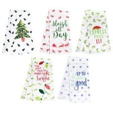 Invite Some Holiday Cheer Into Your Kitchen This December Printed Christmas Themed Kitchen Christmas Kitchen Towels Flour Sack Kitchen Towels Christmas Towels