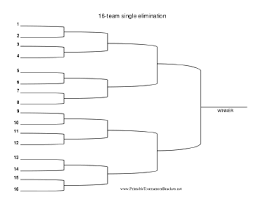 Printable 16 Team Single Elimination Bracket Printable Brackets Cornhole Tournament Nba Bracket