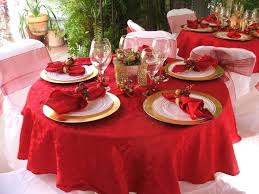 Red Table Setting Ideas Table And Chair And Door
