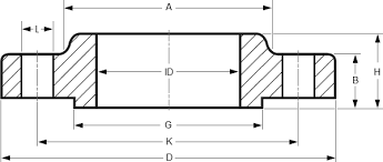 Slip On Flanges And Stud Bolts Dimensions Asme B16 5 Nps 1 2