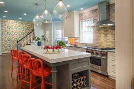 Kitchen island for small kitchen: 18 Brilliant Kitchen Bar Stools That Add A Serious Pop Of Color